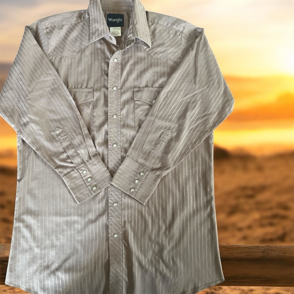 Wrangler Men's Size Large Pearl Snap Shirt Western